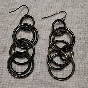 Black Hoop Earrings